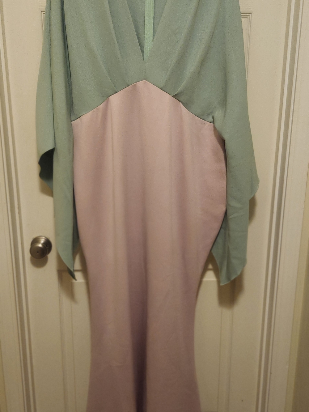 SHEIN Two-Tone Mint Green and Lavender Maxi Dress